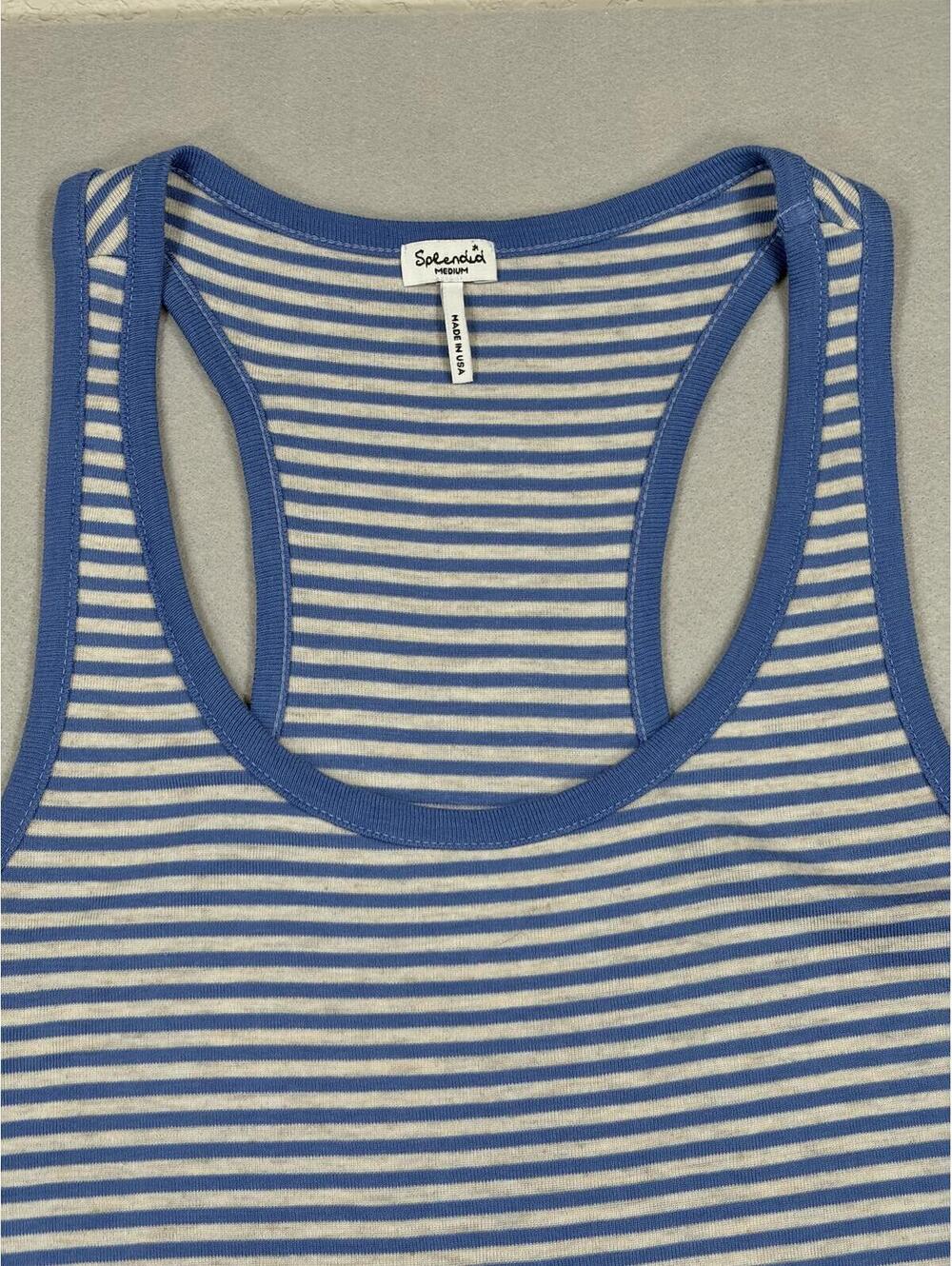 Splendid Bodycon Striped Racerback Midi Dress Size M Casual Summer Vacation - Picture 3 of 12